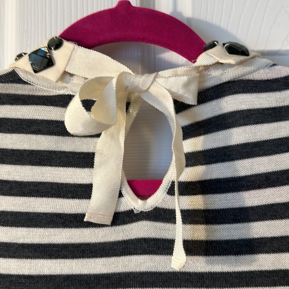 Moth brand. Lightweight striped sweater top. Removable gem collar. - Picture 3 of 3